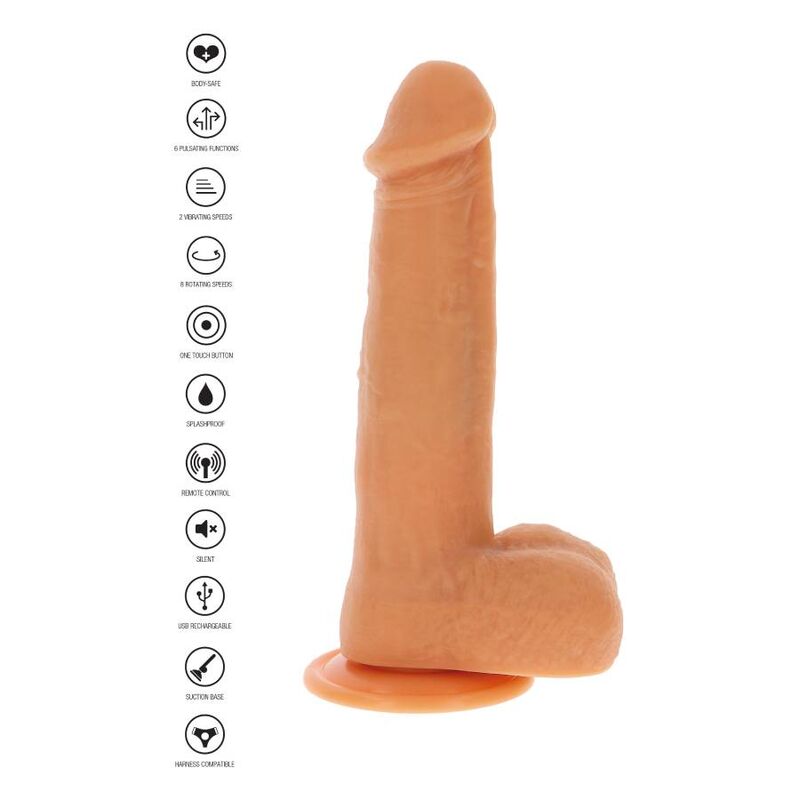 Peau de gode vibrant à billes rotatives — GET REAL