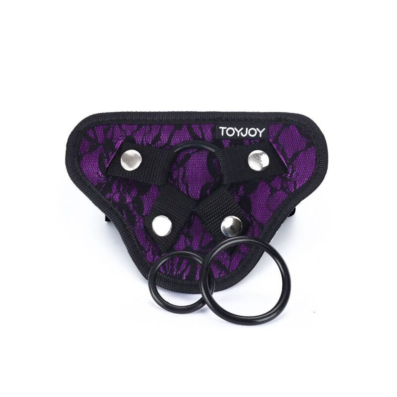 Harnais en dentelle strap-on violet — GET REAL
