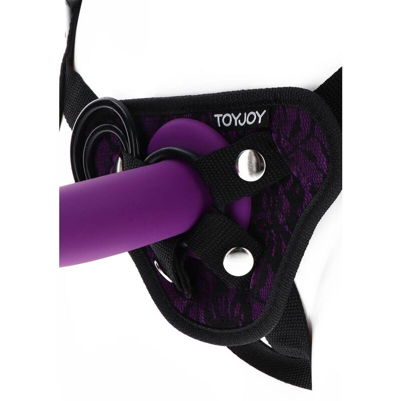 Harnais en dentelle strap-on violet — GET REAL