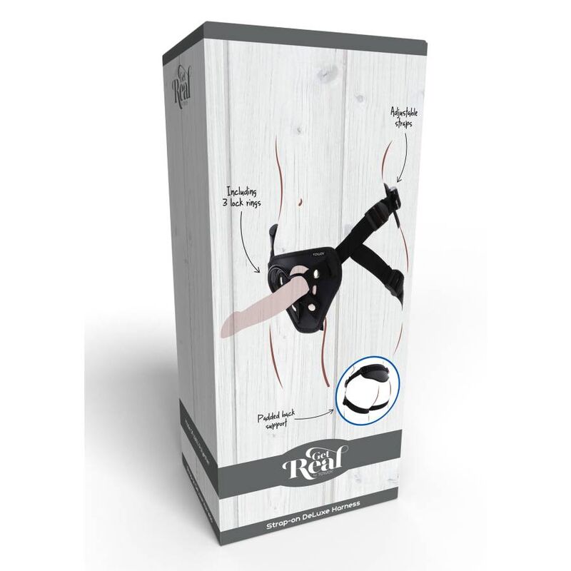 Harnais strap-on deluxe noir — GET REAL