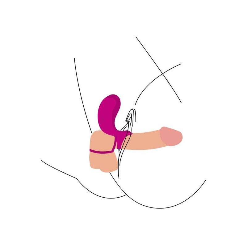 Bague de couple stimulante fuchsia — XOCOON