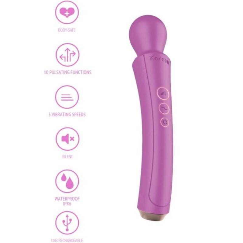 Baguette courbe massage vibrant fuchsia — XOCOON