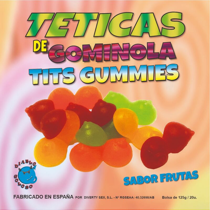 Friandises gommeuses brillantes en forme de poitrine — DIABLO GOLOSO