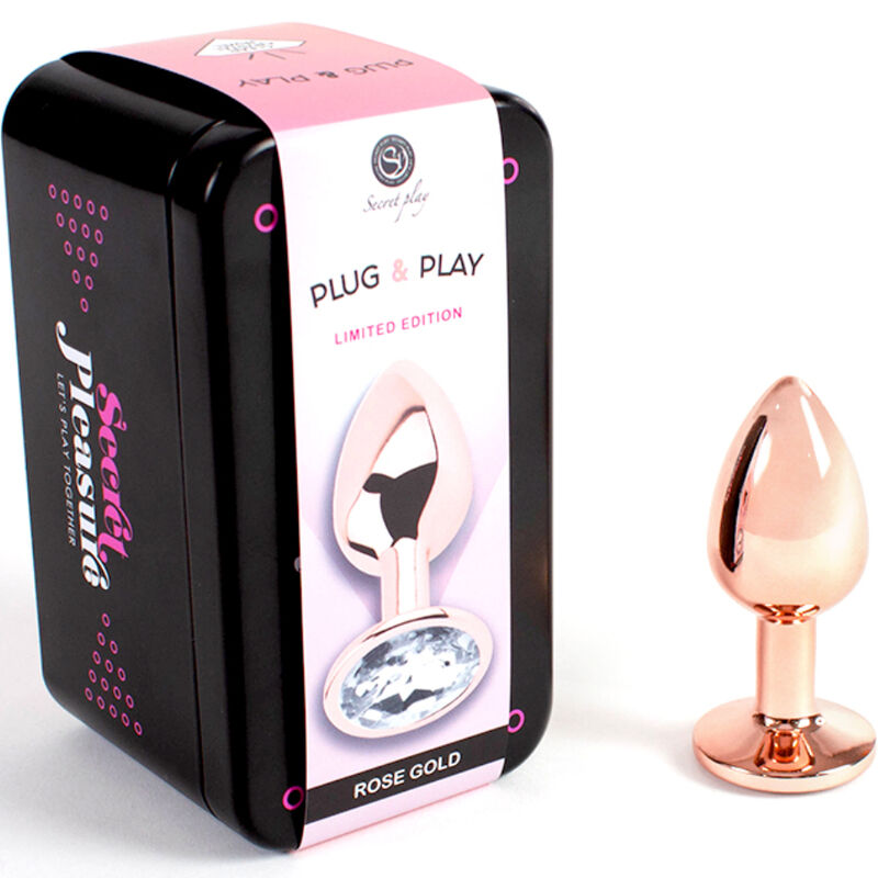 Plug anal en métal or rose — SECRETPLAY TOYS
