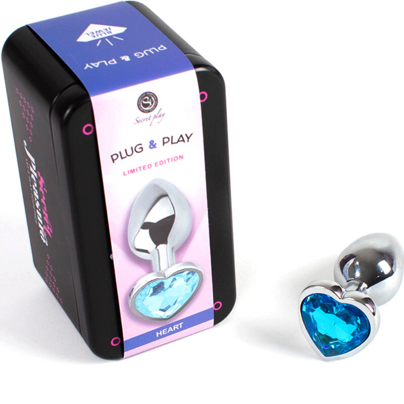 Tapón anal de metal corazón azul — SECRETPLAY TOYS