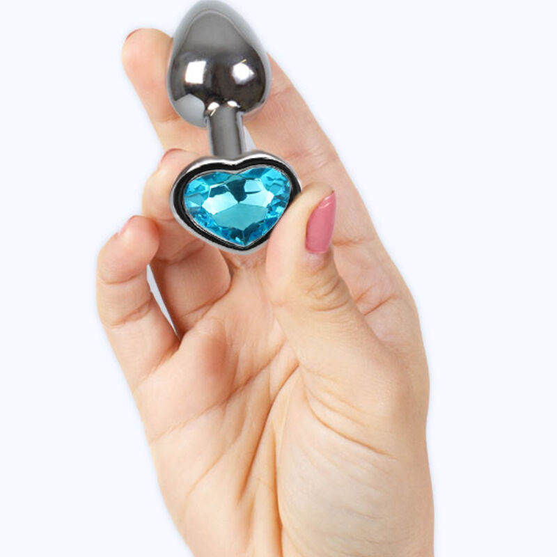 Tapón anal de metal corazón azul — SECRETPLAY TOYS