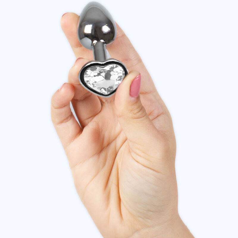 Plug anal en métal cœur cristal clair — SECRETPLAY TOYS