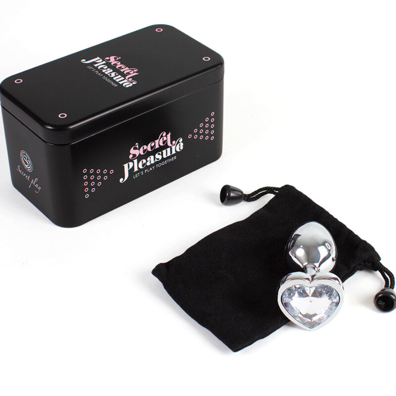 Plug anal en métal cœur cristal clair — SECRETPLAY TOYS