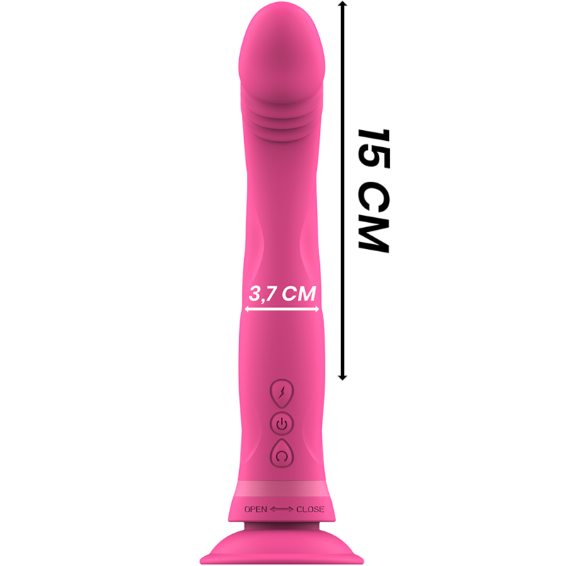 Gode vibrant double densité à ventouse — INTENSE HIGH TECH