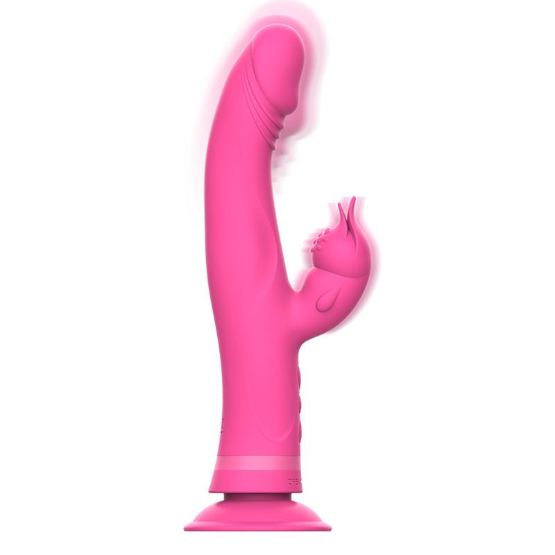 Vibrateur rabbit Julio en silicone rose — INTENSE HIGH TECH