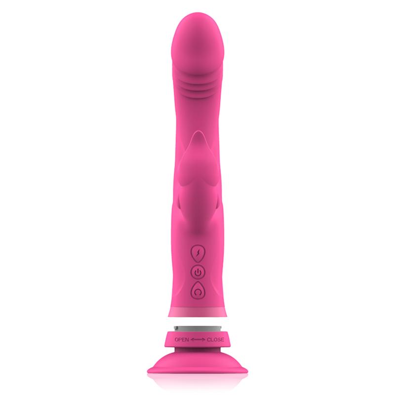 Vibrateur rabbit Julio en silicone rose — INTENSE HIGH TECH