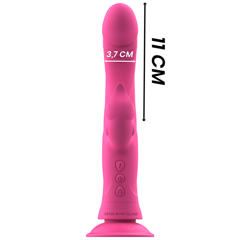 Vibrateur rabbit Julio en silicone rose — INTENSE HIGH TECH