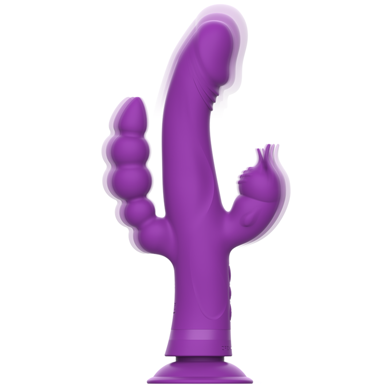Vibrateur rabbit triple moteur Casanova en silicone violet — INTENSE HIGH TECH