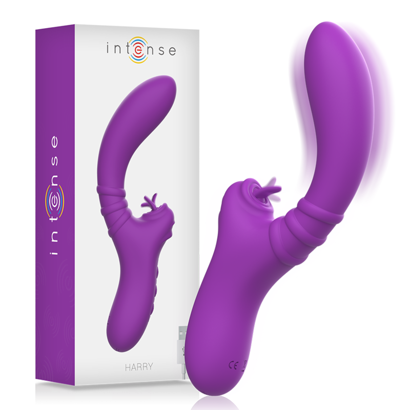 Vibrateur souple Harry avec langue — INTENSE HIGH TECH