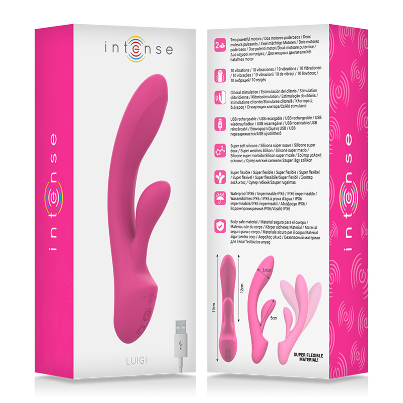 Vibromasseur lapin double stimulation silicone liquide — INTENSE HIGH TECH