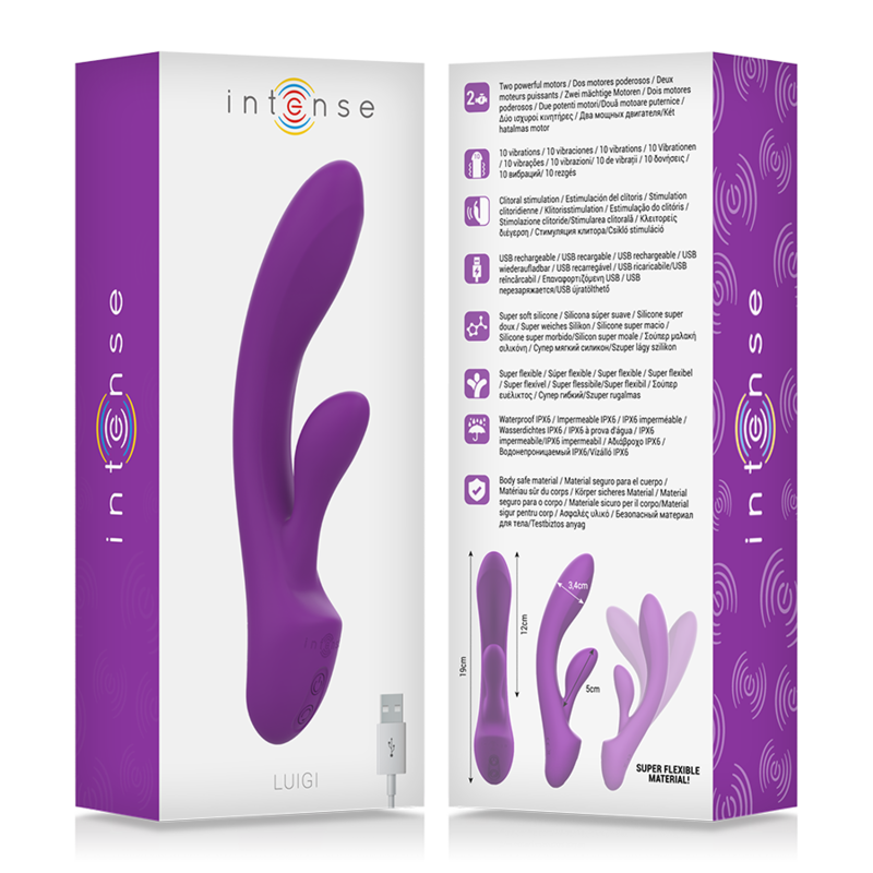 Vibromasseur rabbit double stimulation en silicone liquide — INTENSE HIGH TECH