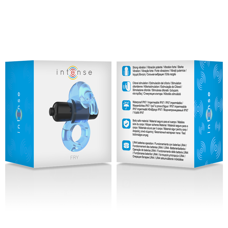 Anneau vibrant lapin bleu — INTENSE FOR HIM