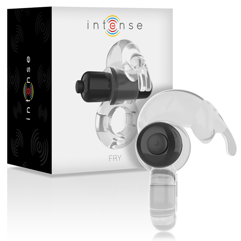 Anneau vibrant transparent double stimulation — INTENSE FOR HIM