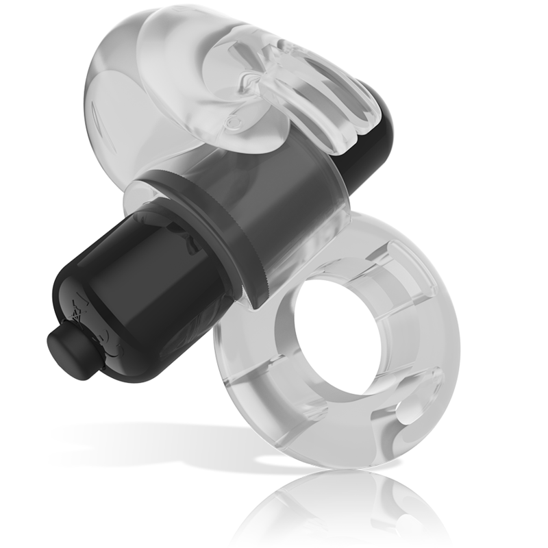 Anneau vibrant transparent double stimulation — INTENSE FOR HIM
