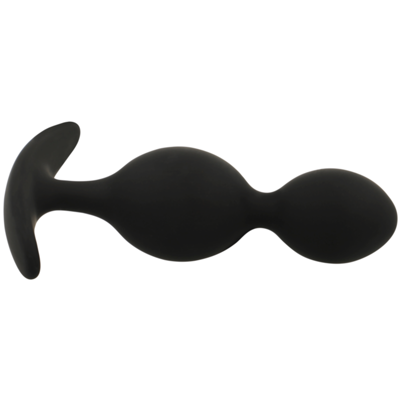 Plug anal silicone Orson à vagues — BLACK&SILVER