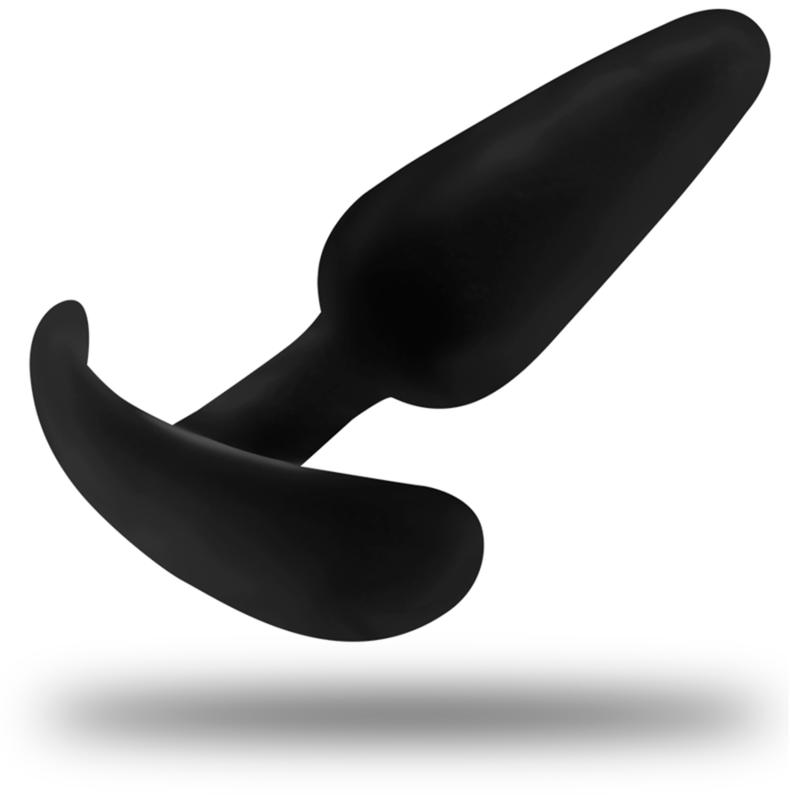 Plug anal en silicone Kael avec poignée — BLACK&SILVER