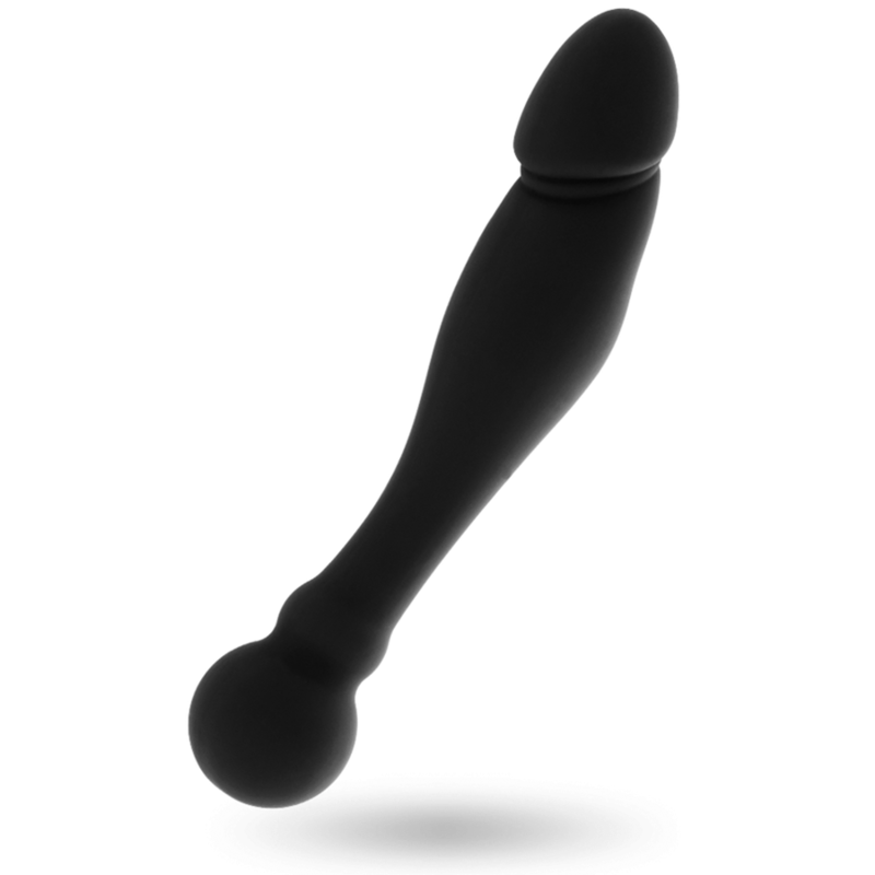 Gode stimulateur G-Point à double densité Karl 18 cm — BLACK&SILVER
