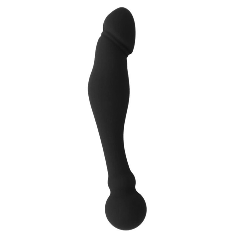Gode stimulateur G-Point à double densité Karl 18 cm — BLACK&SILVER