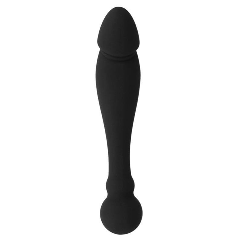 Gode stimulateur G-Point à double densité Karl 18 cm — BLACK&SILVER