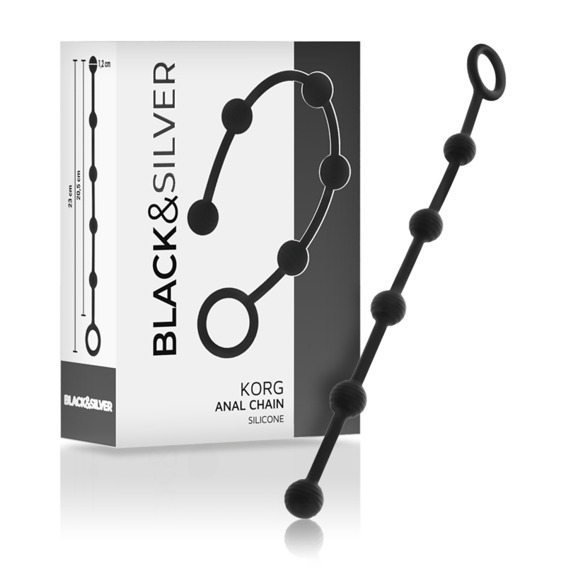 Chapelet anal en silicone pour initiation — BLACK&SILVER