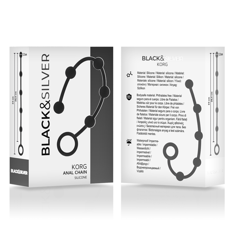 Chapelet anal en silicone pour initiation — BLACK&SILVER