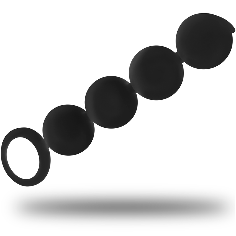 Chapelet anal Lennon 4 sphères en silicone 15 cm — BLACK&SILVER