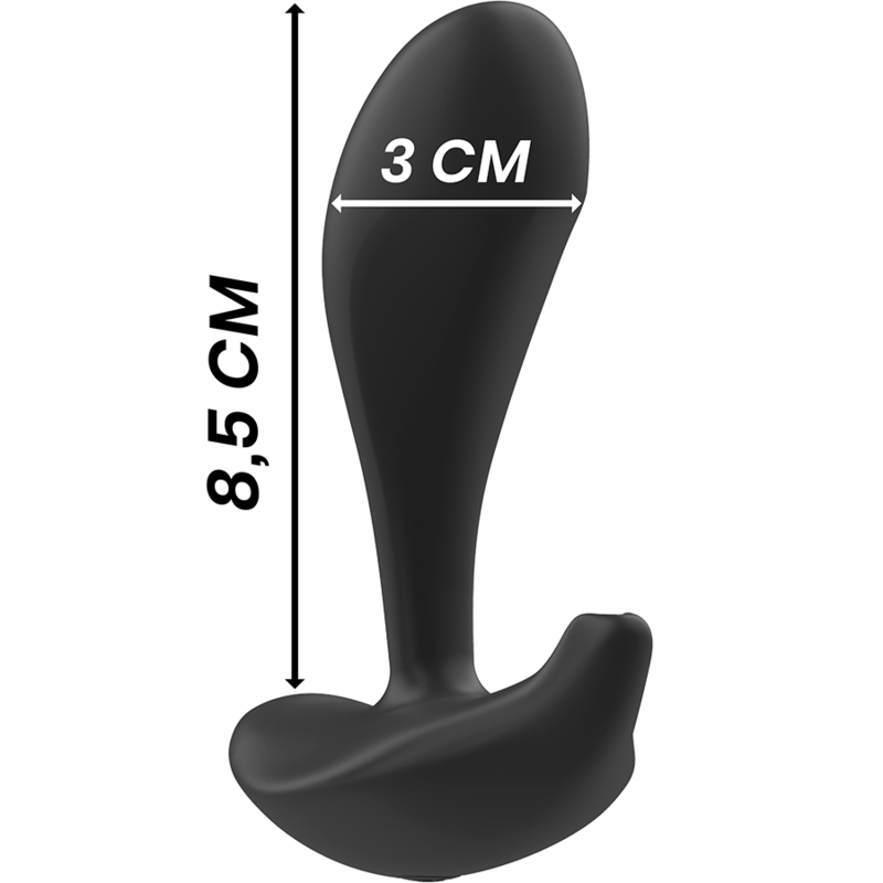 Plug anal vibrant avec télécommande en silicone — BLACK&SILVER