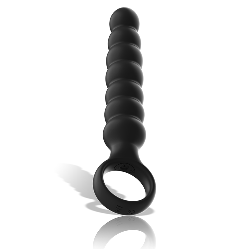 Plug anal vibrant en silicone doux — BLACK&SILVER