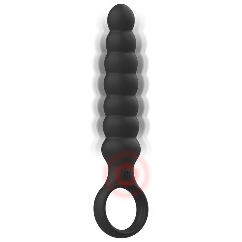 Plug anal vibrant en silicone doux — BLACK&SILVER
