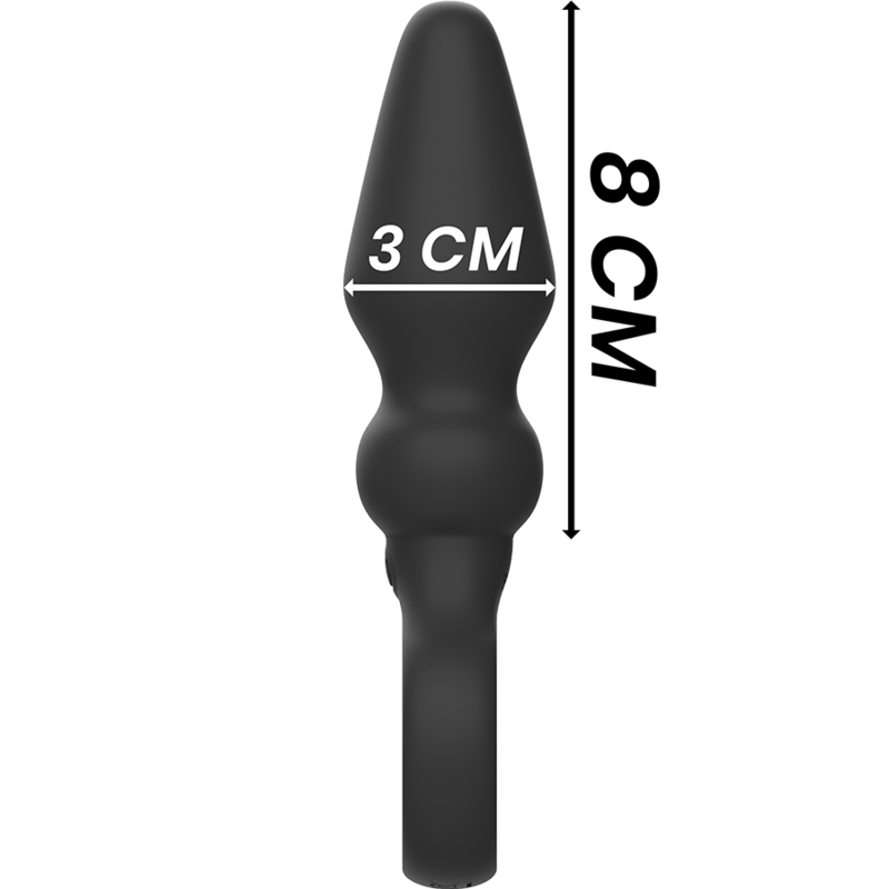 Plug anal vibrant en silicone double couche — BLACK&SILVER