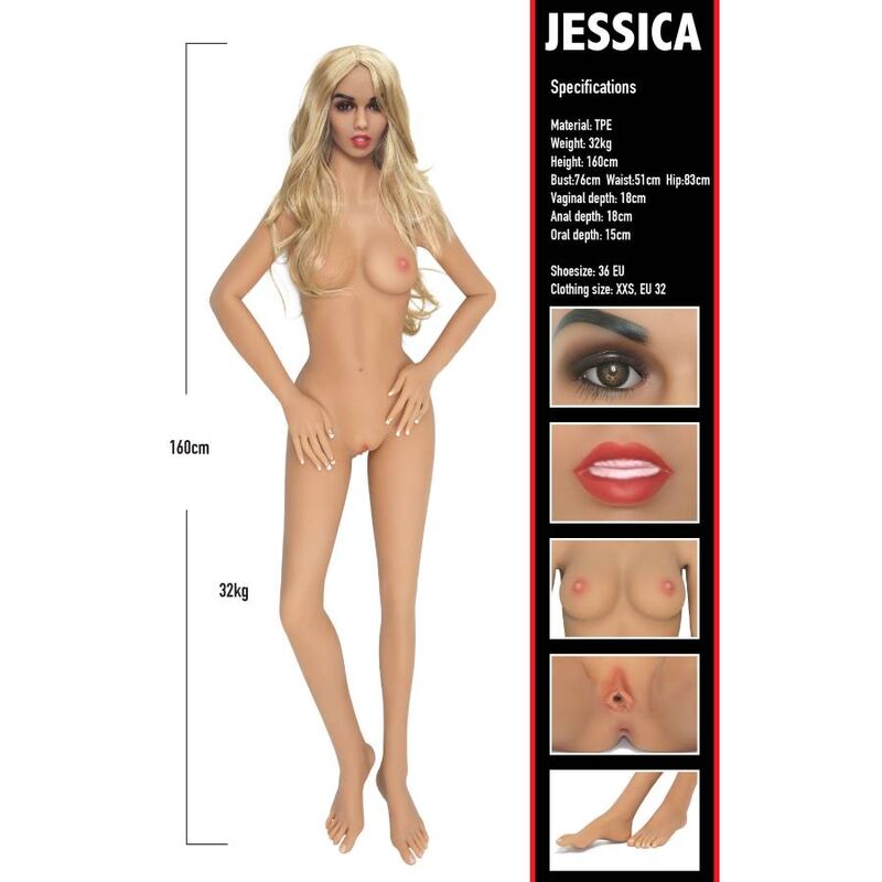 Poupée d'amour grandeur nature Banger Babe Jessica — HIDDEN DESIRE