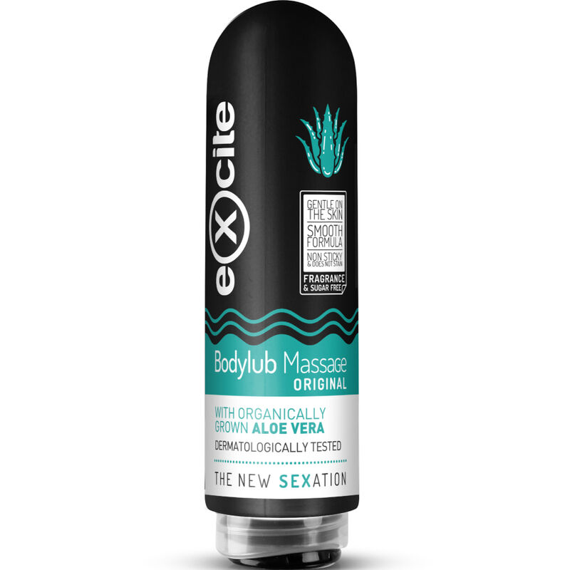 Gel massage lubrifiant à l'aloe vera biologique 200 ml — EXCITE