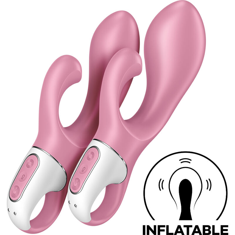 Vibromasseur rabbit gonflable double stimulation rose — SATISFYER VIBRATOR