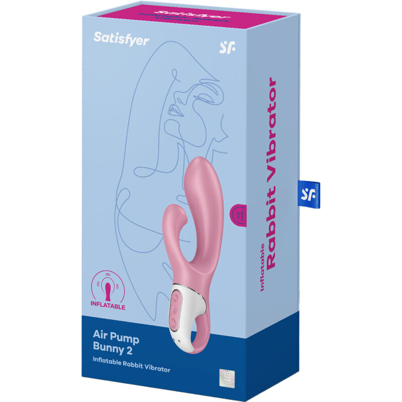Vibromasseur rabbit gonflable double stimulation rose — SATISFYER VIBRATOR