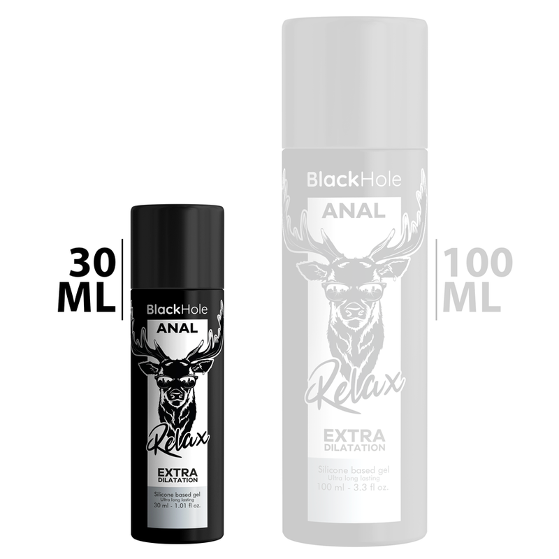 Gel silicone dilatation anale effet relaxant 30 ml — BLACK HOLE