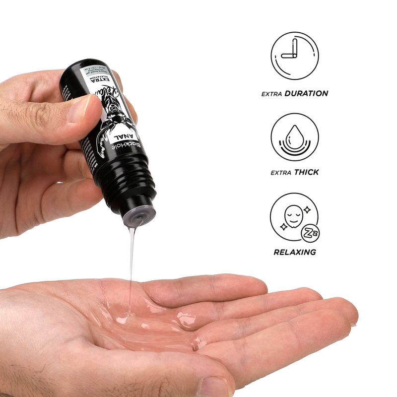 Gel silicone dilatation anale effet relaxant 30 ml — BLACK HOLE