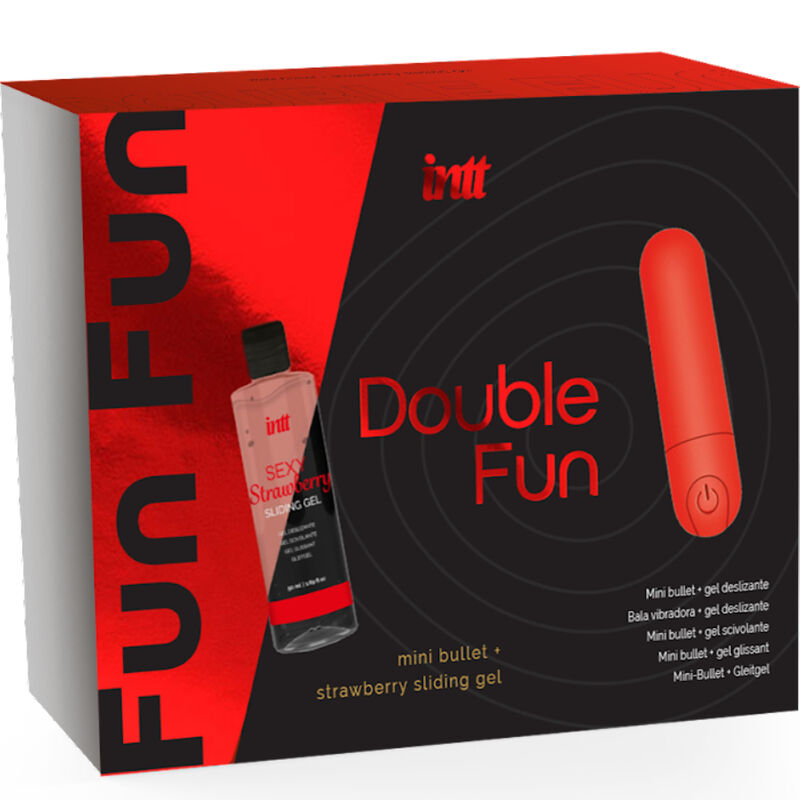 Kit double plaisir avec bullet vibrant et gel massage fraise — INTT RELEASES