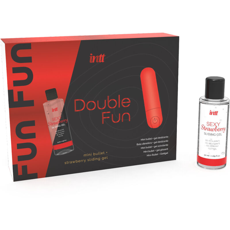 Kit double plaisir avec bullet vibrant et gel massage fraise — INTT RELEASES