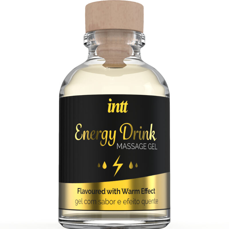 Gel de massage énergisant aromatisé boisson effet chauffant — INTT MASSAGE & ORAL SEX