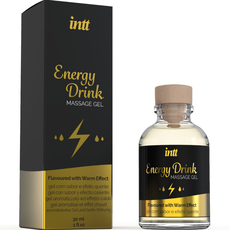 Gel de massage énergisant aromatisé boisson effet chauffant — INTT MASSAGE & ORAL SEX