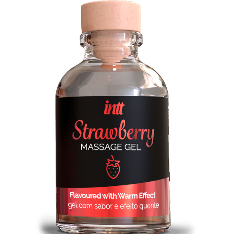 Gel de massage effet chaud saveur fraise — INTT MASSAGE & ORAL SEX