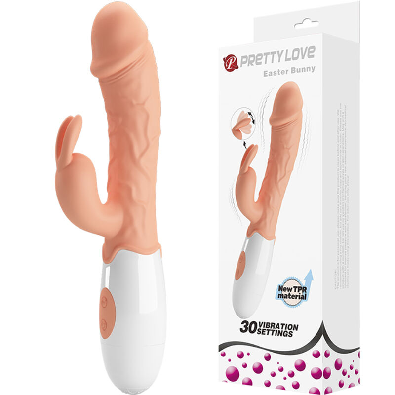 Vibrateur lapin avec stimulateur clitoridien — PRETTY LOVE