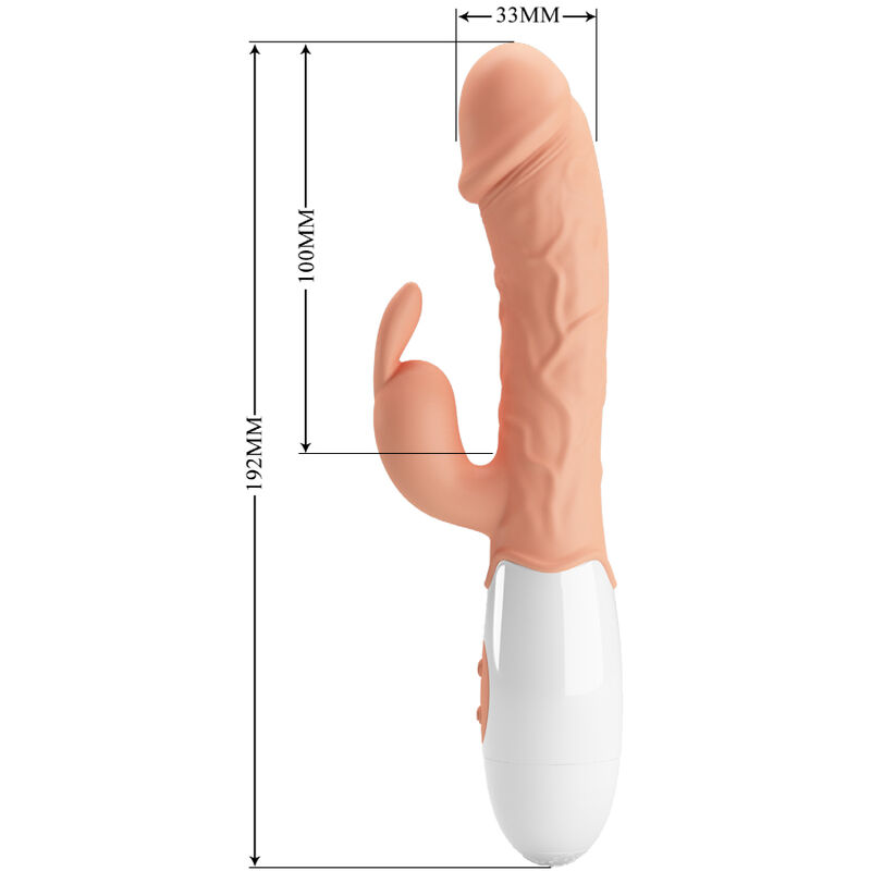 Vibrateur lapin avec stimulateur clitoridien — PRETTY LOVE