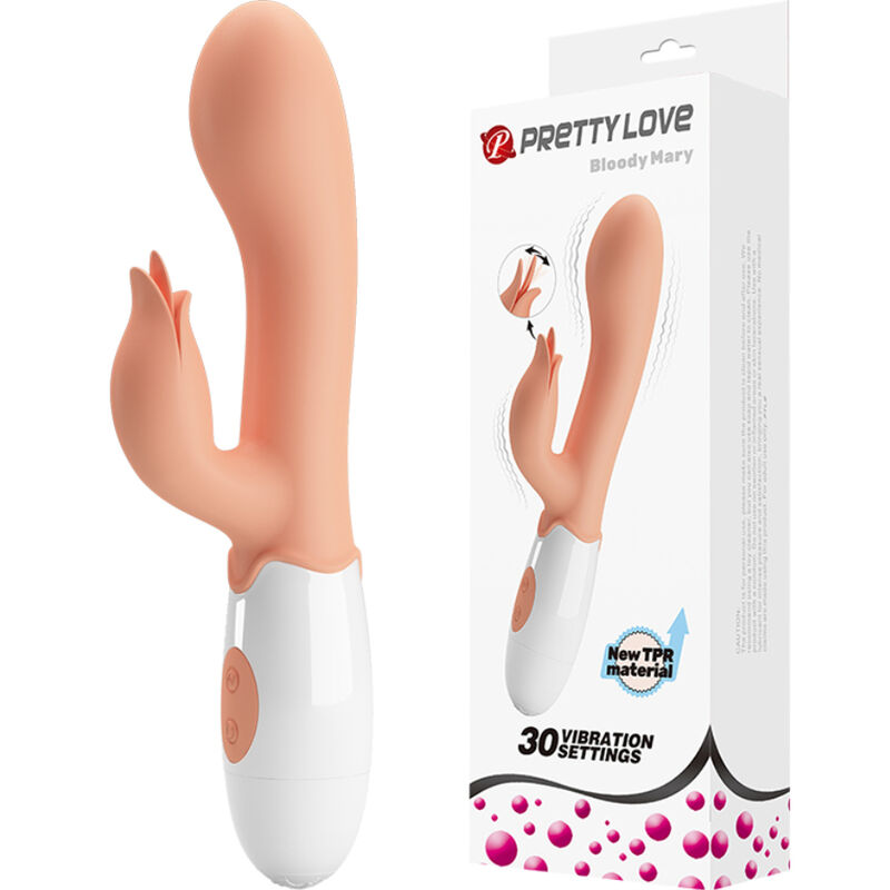 Vibrateur double stimulation avec stimulateur floral — PRETTY LOVE