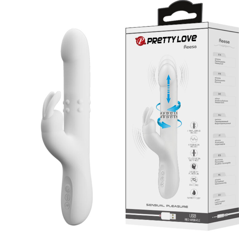 Vibromasseur lapin rotatif et vibrant — PRETTY LOVE